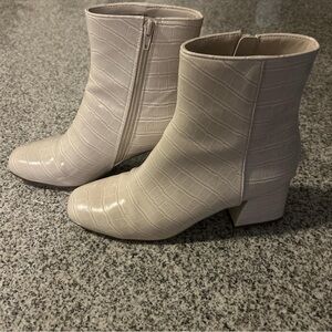 Cream Steve Madden Booties